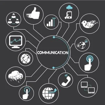 Communication network Stock Illustration