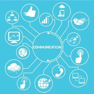 Communication network Stock Illustration
