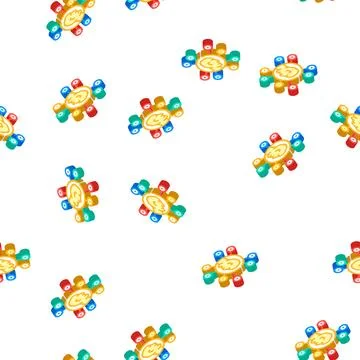 Communication network isometric icon seamless pattern 스톡 일러스트