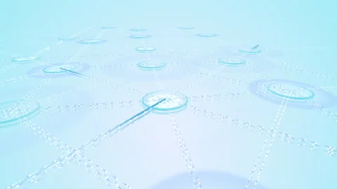 Communication Network Technology City Digital Data information Business H Gray Stock Footage 142715947