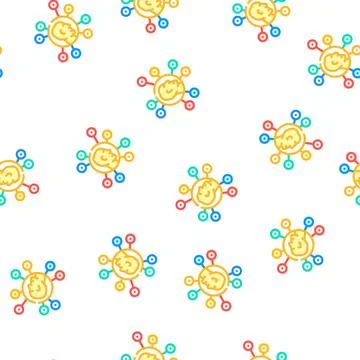 Communication network vector seamless pattern Stockillustratie