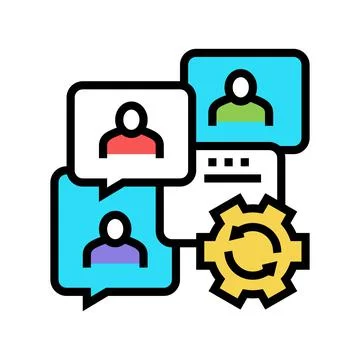 Communication optimize color icon vector illustration 库存插图