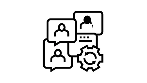Communication optimize line icon animation Stock Footage 164208219