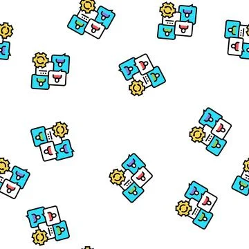 Communication optimize vector seamless pattern Stock Illustration