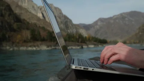 Communication outdoors, digital nomad concept. Stock Footage 307899271