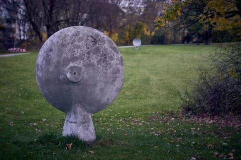 Communication in a park in Munich Stock Photos