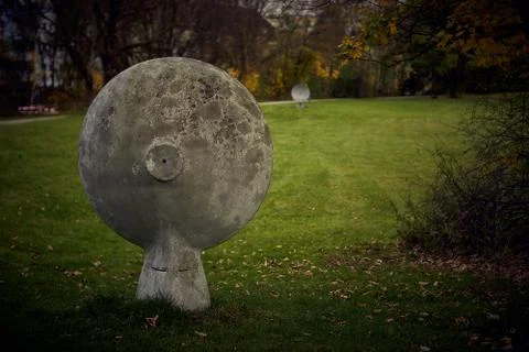 Communication in a park in Munich Stock Photos
