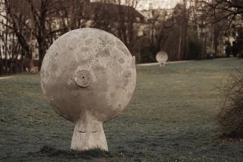Communication in a park in Munich Stock Photos