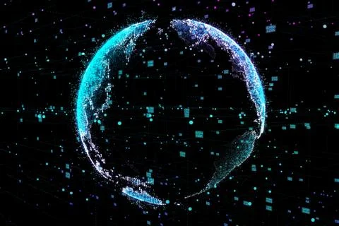 Communication of people in a social network without boundaries. Connection lines 스톡 일러스트