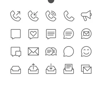 Communication Pixel Perfect Well-crafted Vector Thin Line Icons 48x48 Ready for Stock Illustration