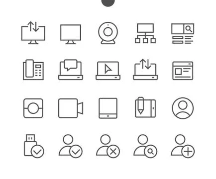 Communication Pixel Perfect Well-crafted Vector Thin Line Icons 48x48 Ready for Stock Illustration