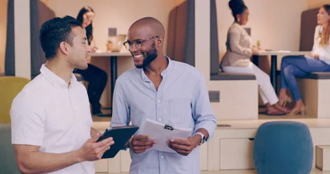 Communication, planning and idea with tablet for advertising proposal of happy Stock Footage 222942971