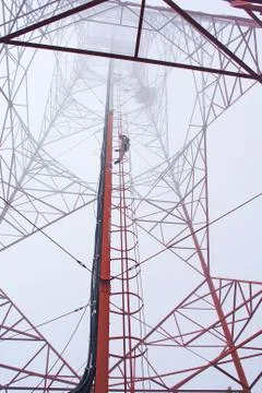 Communication pole Stock Photos