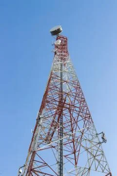 Communication poles telecom,technology Stock Photos