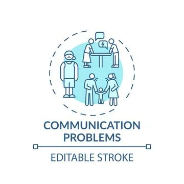 Communication problems concept icon Stockillustratie