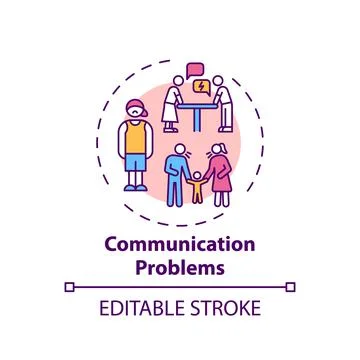 Communication problems concept icon 库存插图