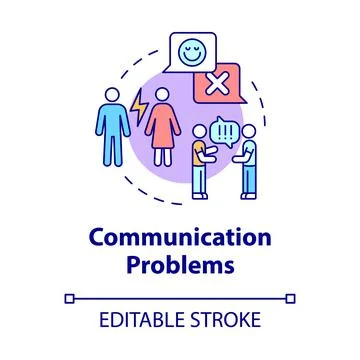 Communication problems concept icon Stockillustratie