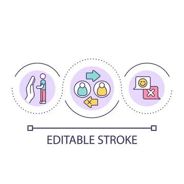 Communication problems loop concept icon Stock Illustration