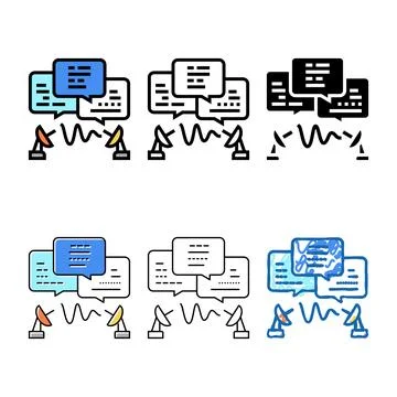 Communication process color icon minimal vector Stock Illustration