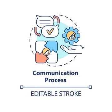 Communication process concept icon イラスト素材