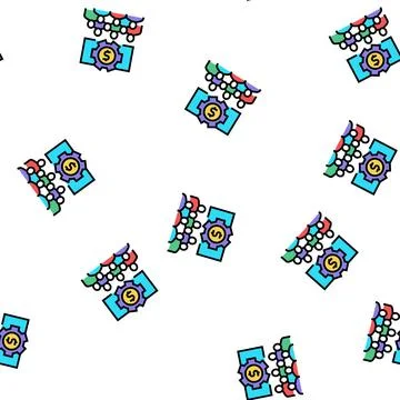 Communication process on forum vector seamless pattern Stock Illustration