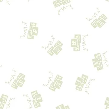 Communication process glyph seamless pattern Stock Illustration