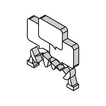 Communication process isometric icon vector illustration Stock Illustration