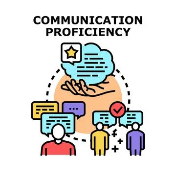 Communication proficiency vector concept illustrating effective dialogue Stock Illustration