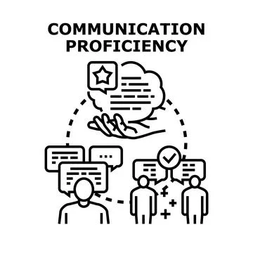 Communication proficiency vector concept illustrating effective dialogue Stock Illustration