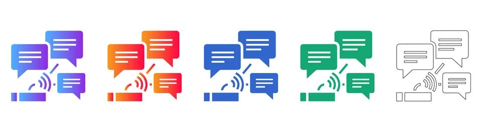 Communication Progress and Message Transmission Illustration Illustrazione stock