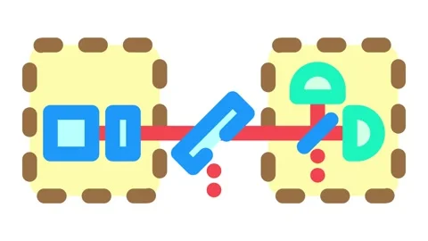 Communication quantum technology color icon animation Stock Footage 327263915