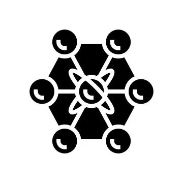 Communication quantum technology glyph icon vector illustration Stock Illustration