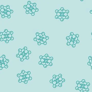 Communication quantum technology line seamless pattern 스톡 일러스트