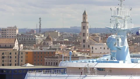 Communication Radar on top of a ship Stock Footage 251742646