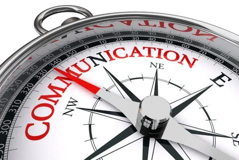 Communication red word on conceptual compass Illustrazione stock