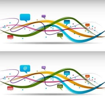 Communication ribbon Stock Illustration