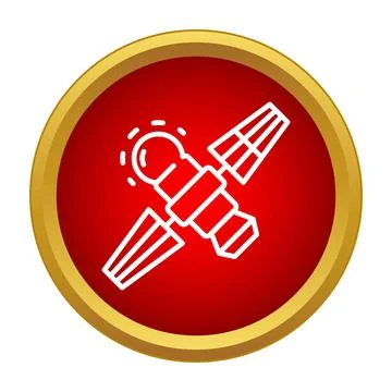 Communication satellite orbiting earth sending data waves Illustrazione stock