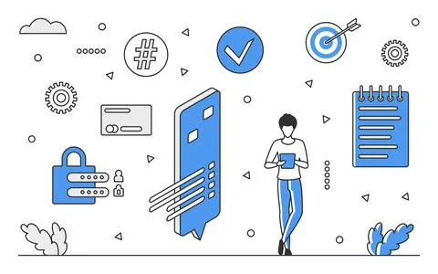 Communication security system Stock Illustration