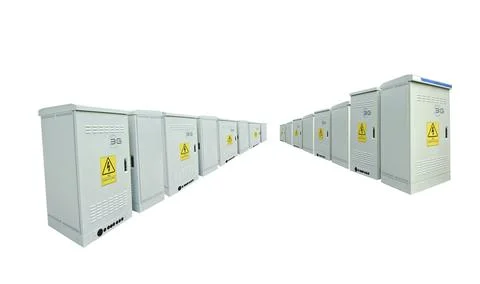 The communication server box on white background 스톡 사진