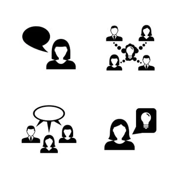 Communication. Simple Related Vector Icons Stock Illustration