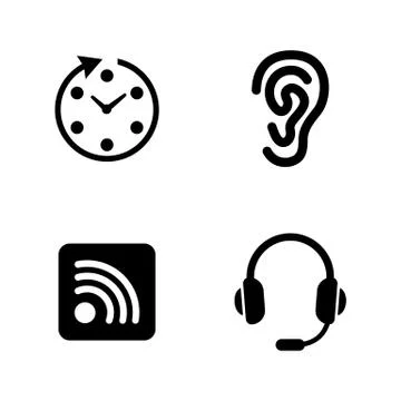 Communication. Simple Related Vector Icons Stock Illustration