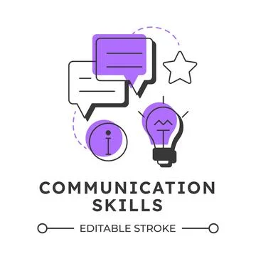 Communication skills modern linear concept icon イラスト素材