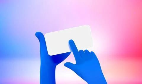 Communication with smartphone concept. Vector 3d banner with copy space Иллюстрация