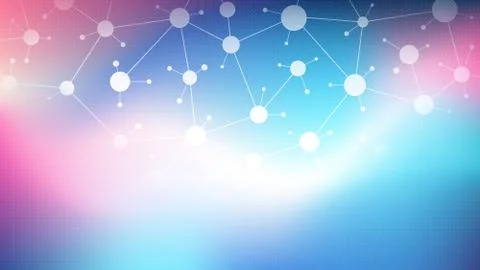 Communication social network on a colored background, abstract social network Stock Illustration