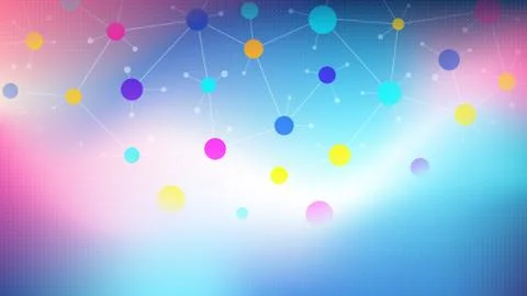 Communication social network on a colored background, abstract social network Stock Illustration