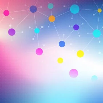 Communication social network on a colored background, abstract social network Stock Illustration