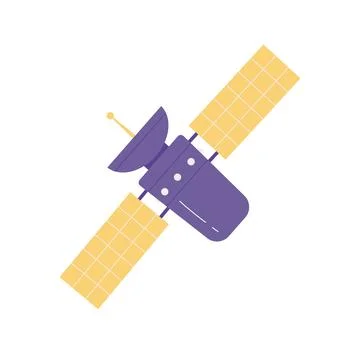Communication space satellite Illustration