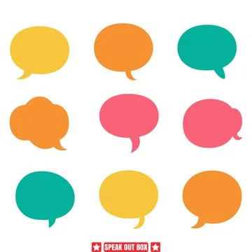 Communication Spectrum  Vector Speak Out Box Collection Stockillustratie
