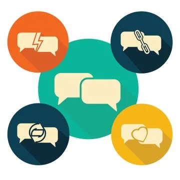 Communication speech bubble Stock Illustration