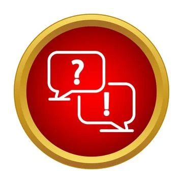 Communication speech bubbles with question and exclamation marks Stock Illustration